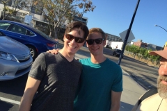 Dan and Danner happy to serve the homeless on Easter in downtown San Diego