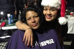 Tammy just finished cutting a homeless women's hair - AFTER PHOTO.