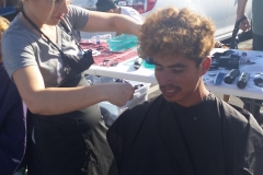 BEFORE: A homeless man before his haircut.