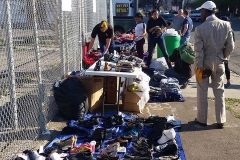 Some of the shoes and sneakers donated for the Streets of Hope San Diego