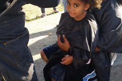 Homeless girl Lauren getting her hair cut for the first time ever!