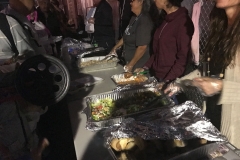 The homeless food line at our homeless special event