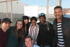 Carlos, Jenn, Theresa, Alex, Rodney, Andre and Tim at the homeless event in downtown San Diego