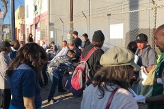 Helping the homeless get clothed on the streets downtown