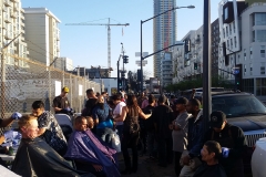 Over 40 downtown San Diego homeless had their hair cut