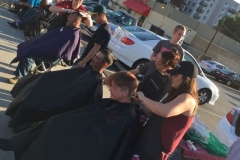 Everyone working together on Easter to help San Diego's homeless get hair cuts