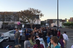 Long food line of San Diego's homeless on Easter