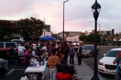 The sun going down while serving San Diego's homeless.