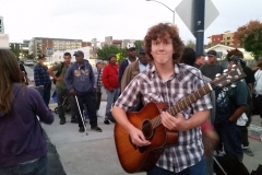 Go Jeffery! Just before he led the San Diego homeless in worship.