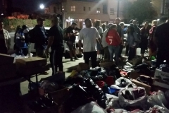 Almost ready to pass out hundreds of clothing items to San Diego's homeless.