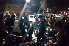 Streets of Hope San Diego passing out clothing donation to the homeless.