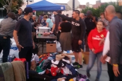 Getting organized with the donations for San Diego's homeless.