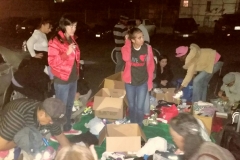 Many of the clothing donations the Streets of Hope San Diego gave to the homeless on our Thanksgiving event.