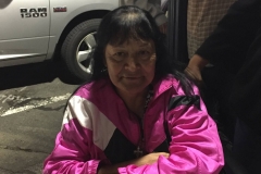 Homeless woman Yima in her wheelchair asked for prayer and healing at our homeless San Diego Christmas event.