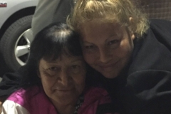Homeless woman Yima smiles after being prayed for during our Christmas event.