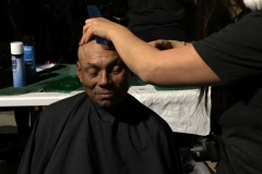 Part 1 - Tammy cutting a homeless man's hair during the Streets of Hope Christmas event.