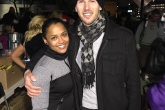 Keisha and Joe, serving coffee and food to the homeless during our Christmas event.