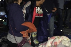 Derek helping San Diego's homeless find blankets during our Christmas event.