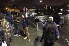 It was cold and raining this Monday night when we met to feed the homeless.