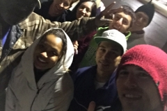 A few of the Streets of Hope volunteers feeding the homeless in the rain!