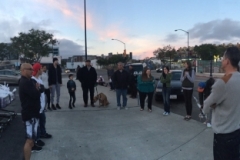 Circling up before we go feed San Diego's homeless