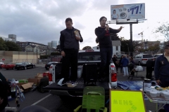 Dan teaches the homeless crowd about the importance of Easter.