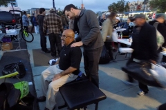 Dr. Eric gives a homeless man a chiropractic adjustment on Easter.