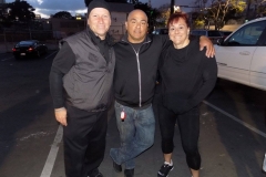 David, Paul and Jackie smile after a great day of serving the homeless on Easter.