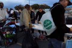 Serving the homeless in downtown San Diego food on Easter.