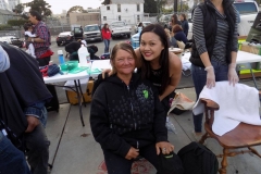 Tammy just cut the hair of a homeless woman. Look at that smile.