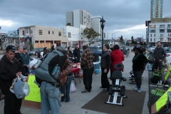 The massage station, food station and more from the Streets of Hope for the homeless on Easter.