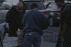Sharing food for the homeless on the Streets of San Diego