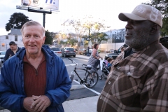 Mark and Milton, two San Diego homeless men, enjoy the Streets of Hope Easter Event
