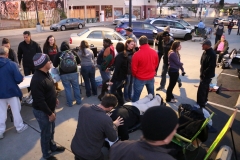 Feeding the homeless on Easter while providing other services like massages, facials and chiropractic healing.