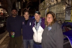 Richard, Dan, Stacy and Brenda together on the streets after the tent was put up.