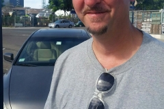 A homeless man AFTER the Streets of Hope cut his hair.