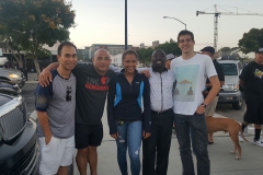 Carlos, Paul, Kiesha, Conrad and Charlie after a great night of feeding the homeless.