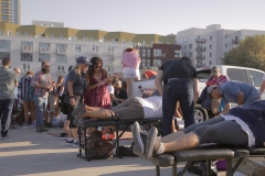 Sherry adds another homeless person to the list for massages.
