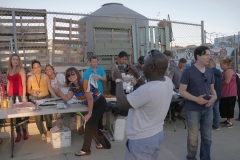 Conrad taking photos of the volunteers who fed the homeless tonight.