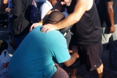 David gives homeless man, Earnest, a massage on the streets of San Diego.
