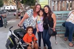 Tammy cut little Angel and Jason's hair tonight on the streets of San Diego.