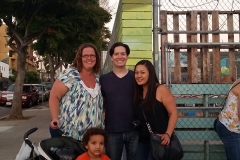 Together on the streets of San Diego feeding the homeless downtown.