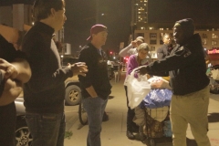 Dan, Parker and Conrad help with donations to feed San Diego's homeless.