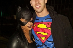 Joe and Keshia, super heroes feeding the homeless on Halloween!