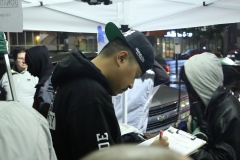 Josh checking the list and making sure the homeless are getting served on Thanksgiving.