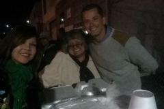 Getting ready to feed the homeless for Christmas downtown.