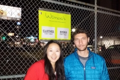 Many homeless women received clothes at our Christmas event. Thanks Vicky and Austin!