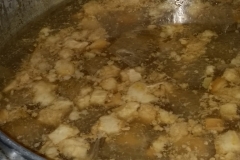 The soup, just one of the many Christmas dishes, served to the homeless at our Christmas event.