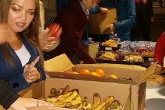 Fresh fruit and a full Christmas ham dinner was served when feeding the homeless on Christmas.