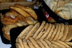 Christmas desserts served to the homeless.
